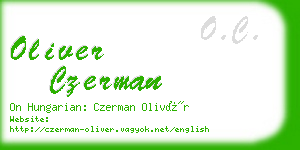 oliver czerman business card